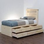 Pine base with 6 drawers and headboard