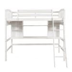 loft bed with shelves and desk
