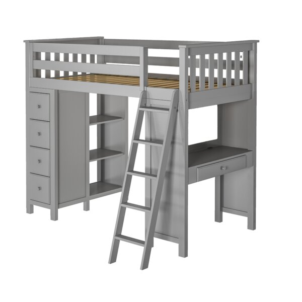 Affordable Holder Twin Loft Bed with Drawers and Shelves - Luxe pine ...