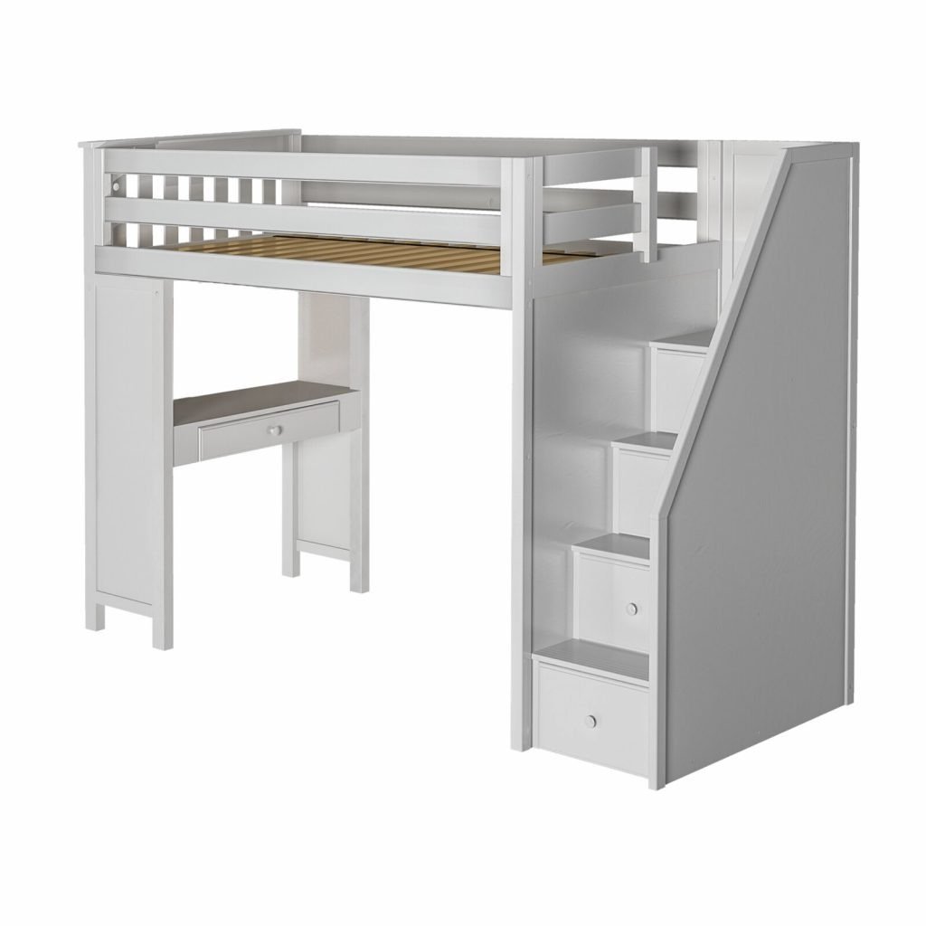 Holder Twin Loft Bed with Desk Luxe pine Furniture