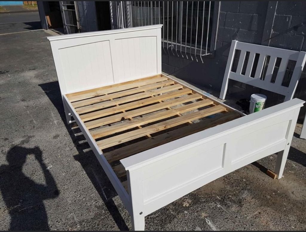 Customizable Pine Bed Base With Headboard And Foot End