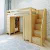 Loft Bed with Drawers and Shelves