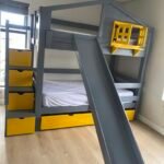 Double bunk house bed with Slide