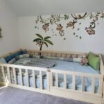 Montessori Toddler floor bed with slates